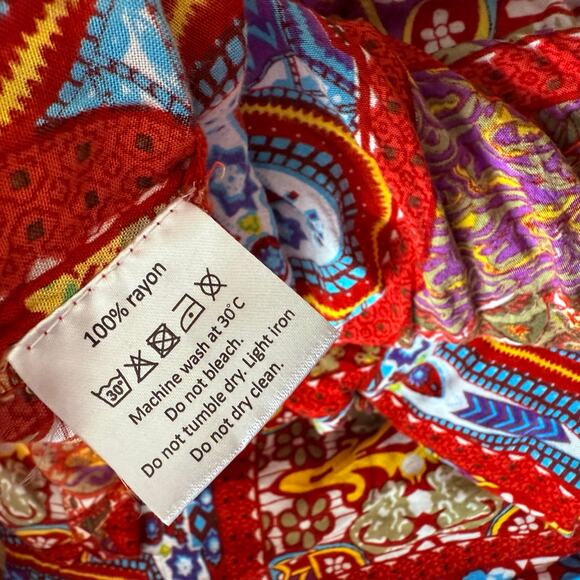 Earthbound Trading Co Gauchos WIDE leg palazzo pants boho gypsy M medium - Picture 10 of 15